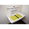 Station à langer Rubbermaid®, pour montage mural horizontal, antimicrobien, pliable, tablette, support pour jusqu'à 40 documents, PP, blanc