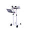 Station de présentation Franken Travel, pour ordinateur portable &amp; vidéoprojecteur, réglable en hauteur, charge maximale 15 kg, acier