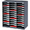 Station de tri PAPERFLOW, format A4, polystyrène, 36 compartiments, l. 674 x P 304 x H 791 mm, anthracite