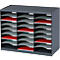 Station de tri PAPERFLOW, format A4, polystyrène, l. 674 x P 304 x H 548 mm, 24 compartiments, anthracite