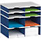 Station de tri styrodoc Jumbo styro®, format C4, 2 étages/2 rangées/4 compartiments, bleu