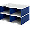 Station de tri styrodoc Jumbo styro®, format C4, 2 étages/2 rangées/4 compartiments, bleu
