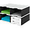 Station de tri styrodoc Jumbo styro®, format C4, 2 étages/2 rangées/4 compartiments, noir