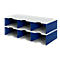 Station de tri styrodoc Jumbo styro®, format C4, 2 étages/3 rangées/6 compartiments, bleu
