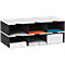 Station de tri styrodoc Jumbo styro®, format C4, 2 étages/3 rangées/6 compartiments, noir