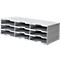 Station de tri styrodoc Standard styro®, format C4, 3 étages/3 rangées/9 compartiments, gris/gris