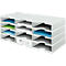Station de tri styrodoc Standard styro®, format C4, 4 étages/3 rangées/12 compartiments, gris/gris