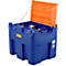Station-service mobile CEMO Blue-Mobil EASY, avec pompe à membrane CEMATIC BLUE, réservoir de 980 l pour l'AdBlue®, œillets de grue, couvercle à charnière, L 1720 x P 1070 x H 1120 mm
