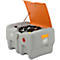 Station-service mobile CEMO pompe électrique CENTRI 12V, 30l/min, couvercle à charnière, polyéthylène, simple paroi, L 118 x P 80 x H 71 mm