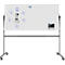 Stativ-Drehtafel Legamaster UNITE, magnetisch, drehbar um 360°, B 2000 x T 12,6 x H 1000 mm, lackierter Stahl, weiß