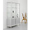 Staufachvitrine BST, Brandschutzklasse B1, 3 Fächer, 1 Staufach, abschließbare Schiebetüren, B 580 x T 500 x H 1950 mm, Aluminium/Glas/Metall, silber