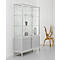 Staufachvitrine BST, Brandschutzklasse B1, 3 Fächer, 1 Staufach, abschließbare Schiebetüren, B 730 x T 500 x H 1950 mm, Aluminium/Glas/Metall, silber
