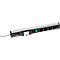 Steckdosenleiste 468, 4-fach, 1 x USB A, An/Aus-Schalter, FI-Schalter, 4,5 m langes Kabel, 16 A/250 V, B 468 x T 44 x H 52 mm, Aluminium