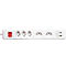 Steckdosenleiste brennenstuhl® cleverLINE, 3+2-fach, 1 x USB-A/1 x USB-C, bis 2300 W, mit beleuchtetem Schalter, IP20, Kabellänge 3 m, Kunststoff, weiss