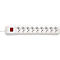 Steckdosenleiste brennenstuhl® cleverLINE, 9-fach, bis 2300 W, mit beleuchtetem Schalter, IP20, Kabellänge 2 m, Kunststoff, weiss