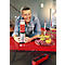 Steckdosenleiste brennenstuhl Ecolor, 4-fach im Winkel von 45°, mit Schalter, IP20, Kabellänge 1,5 m, L 235 x B 58 x T 80 mm, Kunststoff, rot-schwarz
