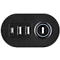 Steckdosenleiste Olympia IOIO SL 3000, 3-fach + 2 x USB-A und 1 x USB-C, Kabellänge 1,5 m, Polypropylen, schokobraun