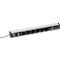 Steckdosenleiste Treston 468/1, 6-fach, 2 x USB A, An/Aus-Schalter, 4,5 m langes Kabel, 16 A/250 V, B 468 x T 44 x H 52 mm, Aluminium
