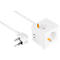 Steckdosenwürfel Kabelmeister® SW01-W020, 3 x Schuko-Buchse, 1 x USB-C mit 20 W, 1 x USB-A mit 18 W, B 67 x T 67 x H 67 mm, weiß
