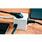 Steckdosenwürfel Kabelmeister® SW01-W020, 3 x Schuko-Buchse, 1 x USB-C mit 20 W, 1 x USB-A mit 18 W, B 67 x T 67 x H 67 mm, weiß