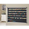 Stecktafel Ultradex Planrecord, Wandmontage, 61 waagerechte Schienen, B 1020 x T 22 x H 770 mm, Werkstoff und Aluminium, schwarz