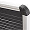 Stecktafel Ultradex Planrecord, Wandmontage, 61 waagerechte Schienen, B 1020 x T 22 x H 770 mm, Werkstoff und Aluminium, schwarz
