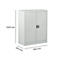 Grey cabinet with two doors, dimensions: 1000 x 350 x 800 mm.