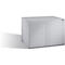 Grey architectural cabinet with ten drawers and handles.