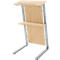 Stehpult SSI Schäfer, Stahlrohr/Spanplatte, B 590 x T 620 x H 1120/1060 mm, Eiche