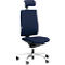 Steifensand Bürostuhl CETO CT2450, Synchronmechanik, ohne Armlehnen, Membransitz, mit Nackenstütze, dunkelblau