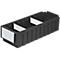 Stellingbak SSI Schäfer serie RK 521, PP, ESD-geleidend, l 508 mm, incl. 2 scheidingswanden,