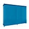Stellingcontainer BAUER CEN 59-3, staal, schuifdeur, B 6345 x D 1550 x H 4415 mm, blauw