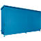 Stellingcontainer Bauer type CEN 59-2 IBC, 2 etages, schuifdeur, 2000 l, tot 8 IBC's, B 6245 x D 1550 x H 3465 mm, lichtblauw RAL 5012
