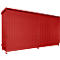 Stellingcontainer Bauer type CEN 59-2 IBC, 2 etages, schuifdeur, 2000 l, tot 8 IBC's, B 6245 x D 1550 x H 3465 mm, vuurrood RAL 3000