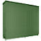 Stellingcontainer Bauer type CEN 59-3 IBC, 3 etages, schuifdeur, 2000 l, B 6345 x D 1550 x H 4965 mm, reseda groen 6011