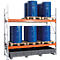 Stellinglekbak, polyetheen, inrijvakken, chemicaliënbestendig, corrosiebescherming, 480 l volume