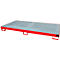 Stellinglekbak type RW/GR 2700-1, met rooster, rood RAL3000