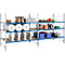 Stellingsysteem WR 600, basissectie, dwarssteun gegalvaniseerd, met 2 niveaus, 2200 x 2200 x 800 mm