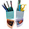 Stiftebox Exacompta THE QUARTER Aquarel, modulare Kreisform, 2 gleich hohe & 2 gleich niedrige Viertel, stapelbar, Kunststoff, mehrfarbig