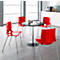 Stoel FONDO - kunststof - stapelbaar - verchroomd frame - rood