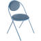 Stoelen Saturne Meet by Paperflow - B 520 x D 540 x H 820 mm - stalen buis blauw - kunstleer blauw - set van 2