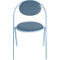 Stoelen Saturne Meet by Paperflow - B 520 x D 540 x H 820 mm - stalen buis blauw - kunstleer blauw - set van 2