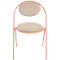 Stoelen Saturne Meet by Paperflow - B 520 x D 540 x H 820 mm - stalen buis roze - fluweel ivoor - set van 2