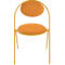 Stoelen Saturne Meet by Paperflow - B 520 x D 540 x H 820 mm - stalen buis saffraan - fluweel saffraan - set van 2