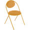 Stoelen Saturne Meet by Paperflow - B 520 x D 540 x H 820 mm - stalen buis saffraan - kunstleer saffraan - set van 2