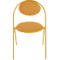 Stoelen Saturne Meet by Paperflow - B 520 x D 540 x H 820 mm - stalen buis saffraan - kunstleer saffraan - set van 2
