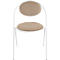 Stoelen Saturne Meet by Paperflow - B 520 x D 540 x H 820 mm - stalen buis wit - fluweel ivoor - set van 2