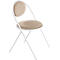 Stoelen Saturne Meet by Paperflow - B 520 x D 540 x H 820 mm - stalen buis wit - fluweel ivoor - set van 2