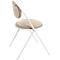 Stoelen Saturne Meet by Paperflow - B 520 x D 540 x H 820 mm - stalen buis wit - fluweel ivoor - set van 2