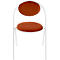 Stoelen Saturne Meet by Paperflow - B 520 x D 540 x H 820 mm - stalen buis wit - fluweel roest - set van 2